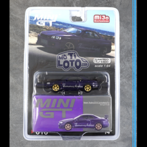 Mini GT - Nissan Skyline GT-R R34 Tommykaira R-z Midnight Purple RHD Blister