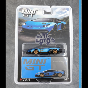 Mini GT  - Lamborghini Aventador SVJ 63 Blu Aegir LHD Blister