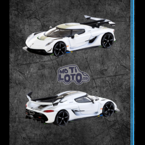 Tarmac Works  - Koenigsegg Jesko Attack White Lamley Special Edition with Trading Cards Combo Set