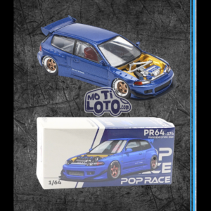 Pop Race -Pandem Eg6 Metallic Open Hood - Blue