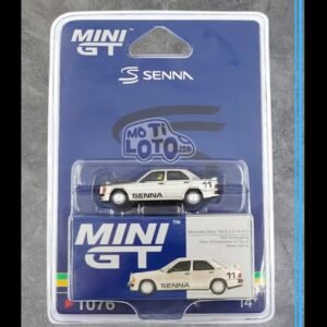 Mini GT - Mercedes-Benz 190 E 2.3-16 #11 Ayrton Senna 1984 Nürburgring Race of Champions Figure Blister